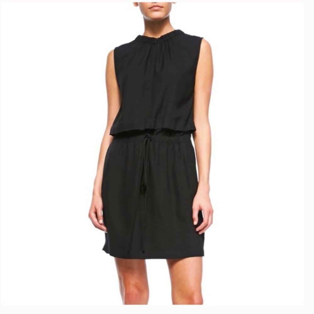 A.L.C. Common BlousonTop Drawstring Black Dress 2